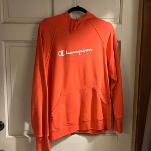 Salmon pink Champion hoodie